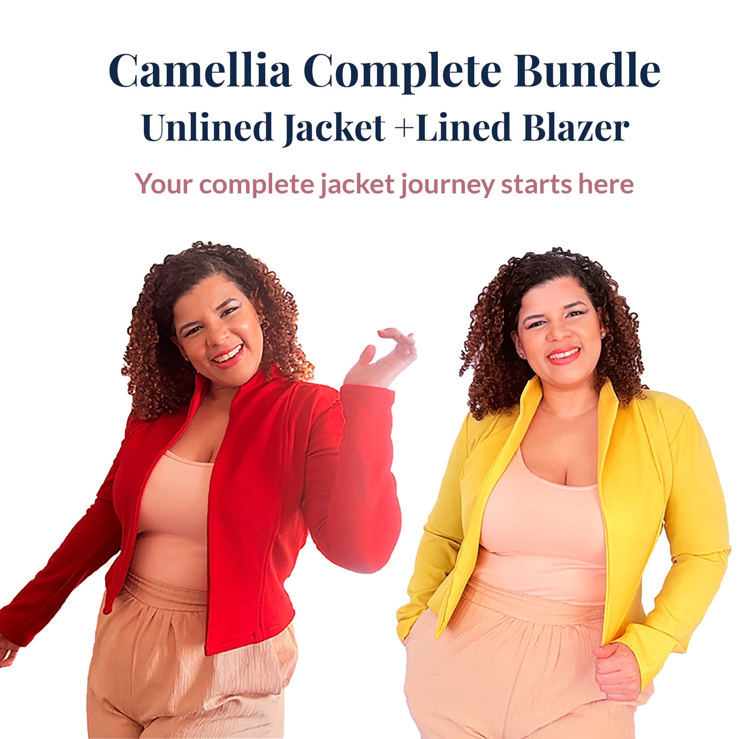 Camellia Complete Bundle — Unlined Jacket + Lined Blazer