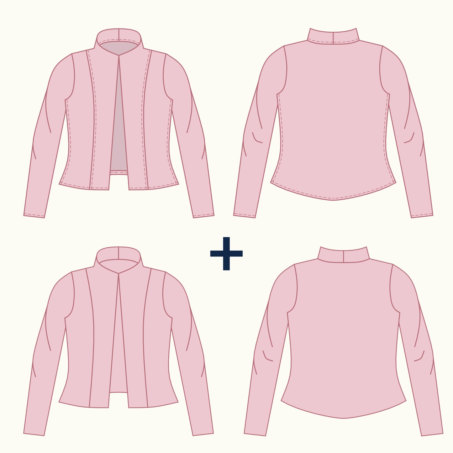 Camellia Complete Bundle — Unlined Jacket + Lined Blazer + Coat Blueprint