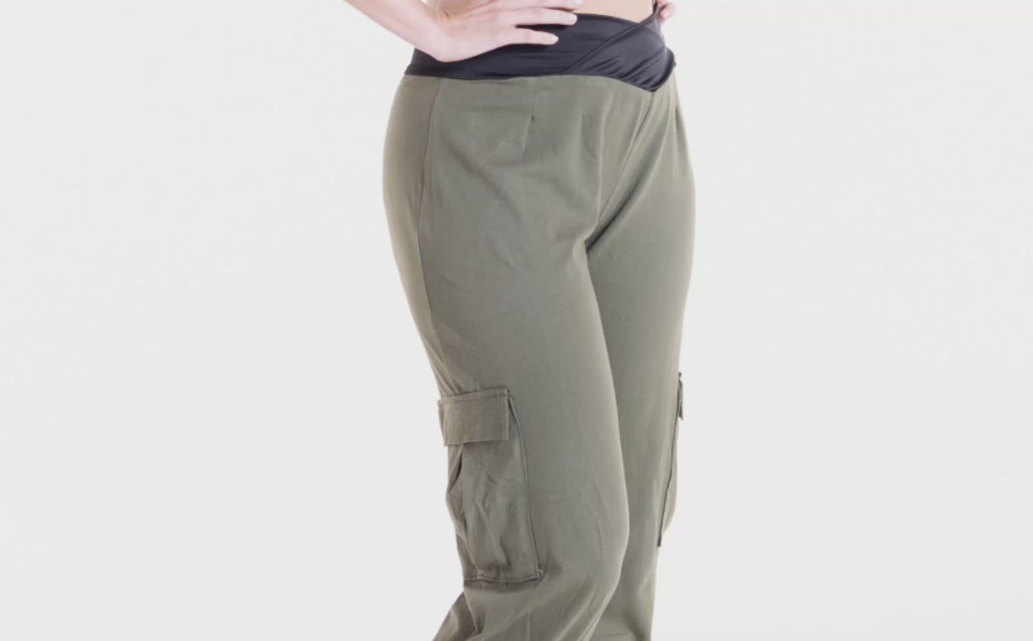 Video showcase of Flax cargo pants sewing pattern garment