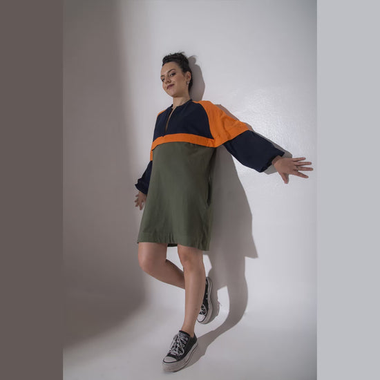 Video showcase of Dahlia raglan dress sewing pattern garment
