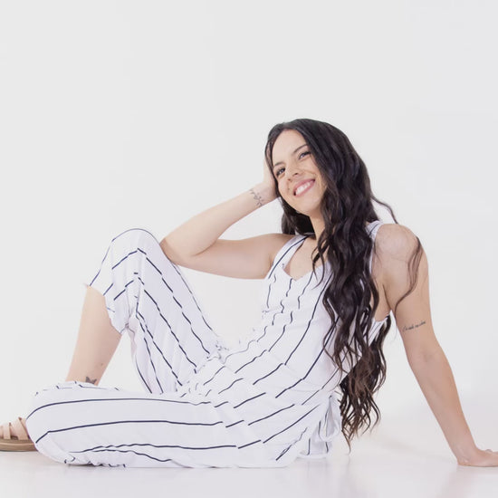Video showcase of Wisteria wrap jumpsuit sewing pattern garments - long and short versions