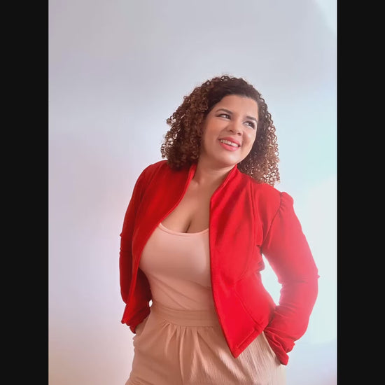 Video showcase of Camellia unlined jacket sewing pattern garment