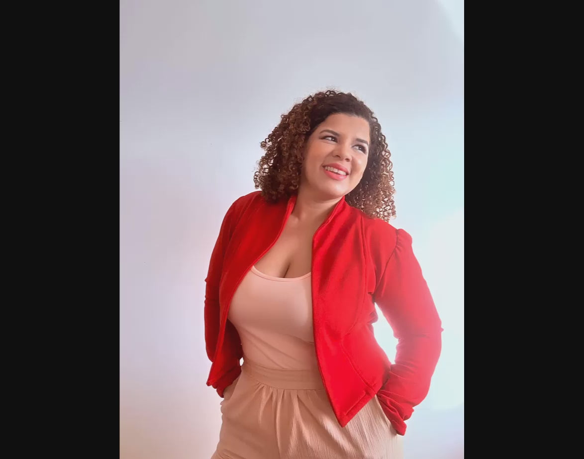 Video showcase of Camellia unlined jacket sewing pattern garment