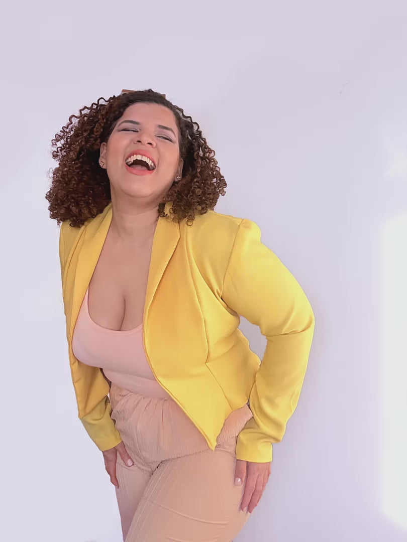 Video showcase of Camellia lined blazer sewing pattern garment